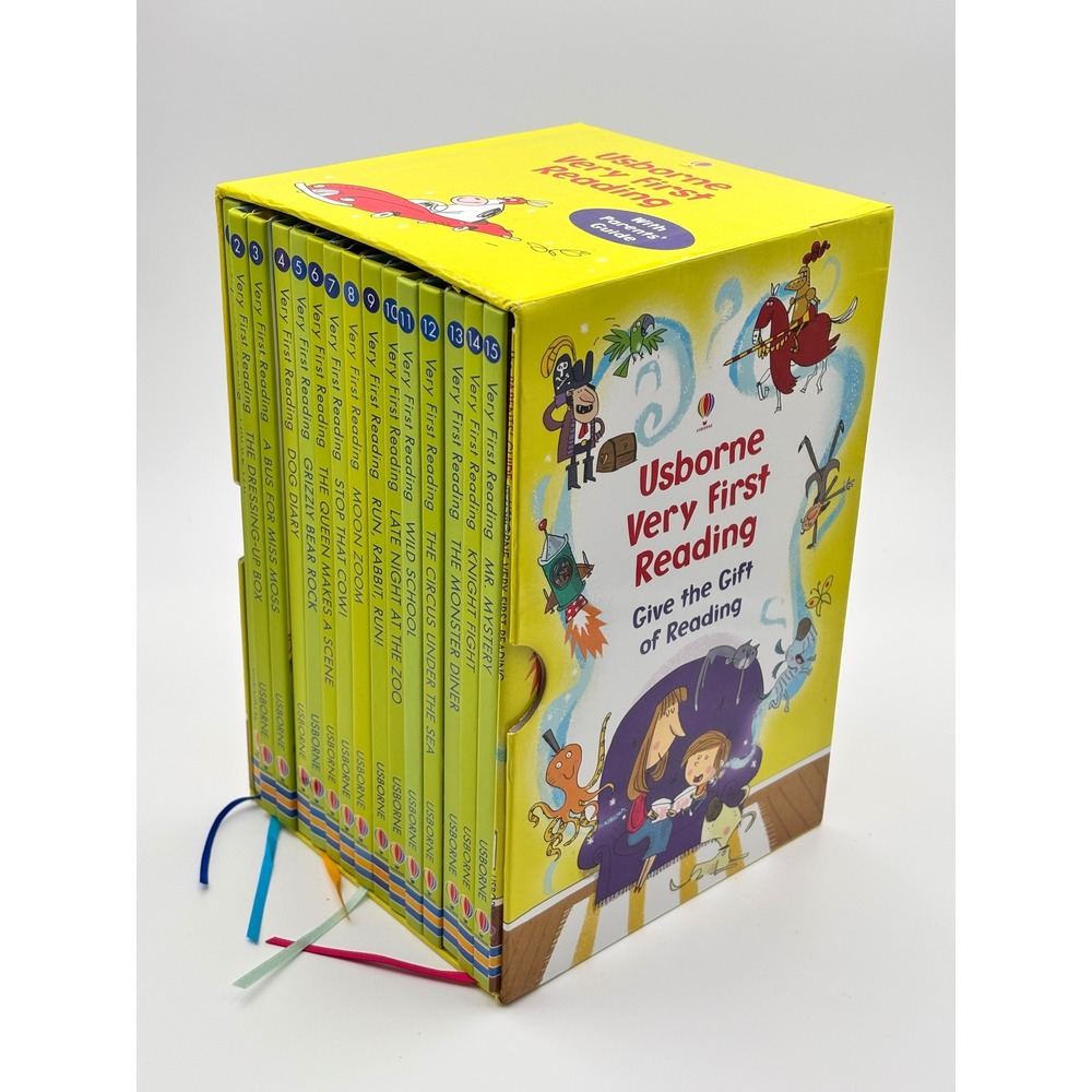 Usborne Very First Reading 15 Book Box Set Hardcover Phonics Childrens Books
